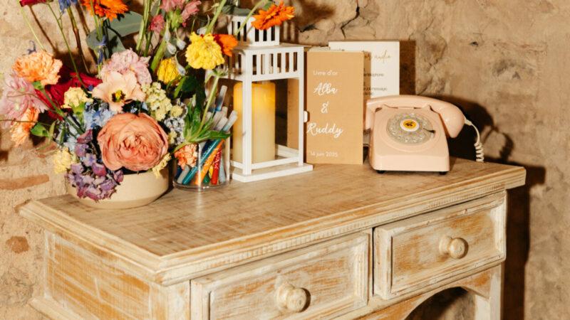 Une belle mise en scène d'un téléphone de la messagerie